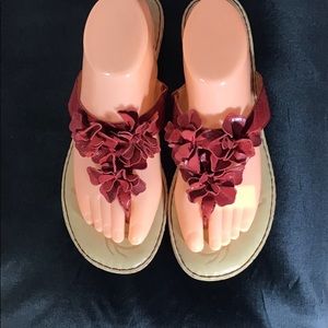 BORN Red Flat Sandal